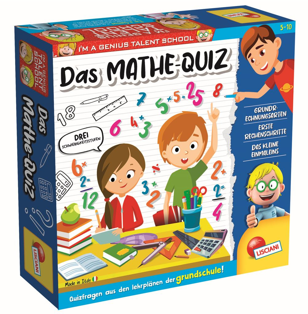 Lisciani Ich Bin Ein Genius Geographiemeister – Lernspiel Für Kinder Ab 6 Jahren, 55 Karten, Quiz-Spiel