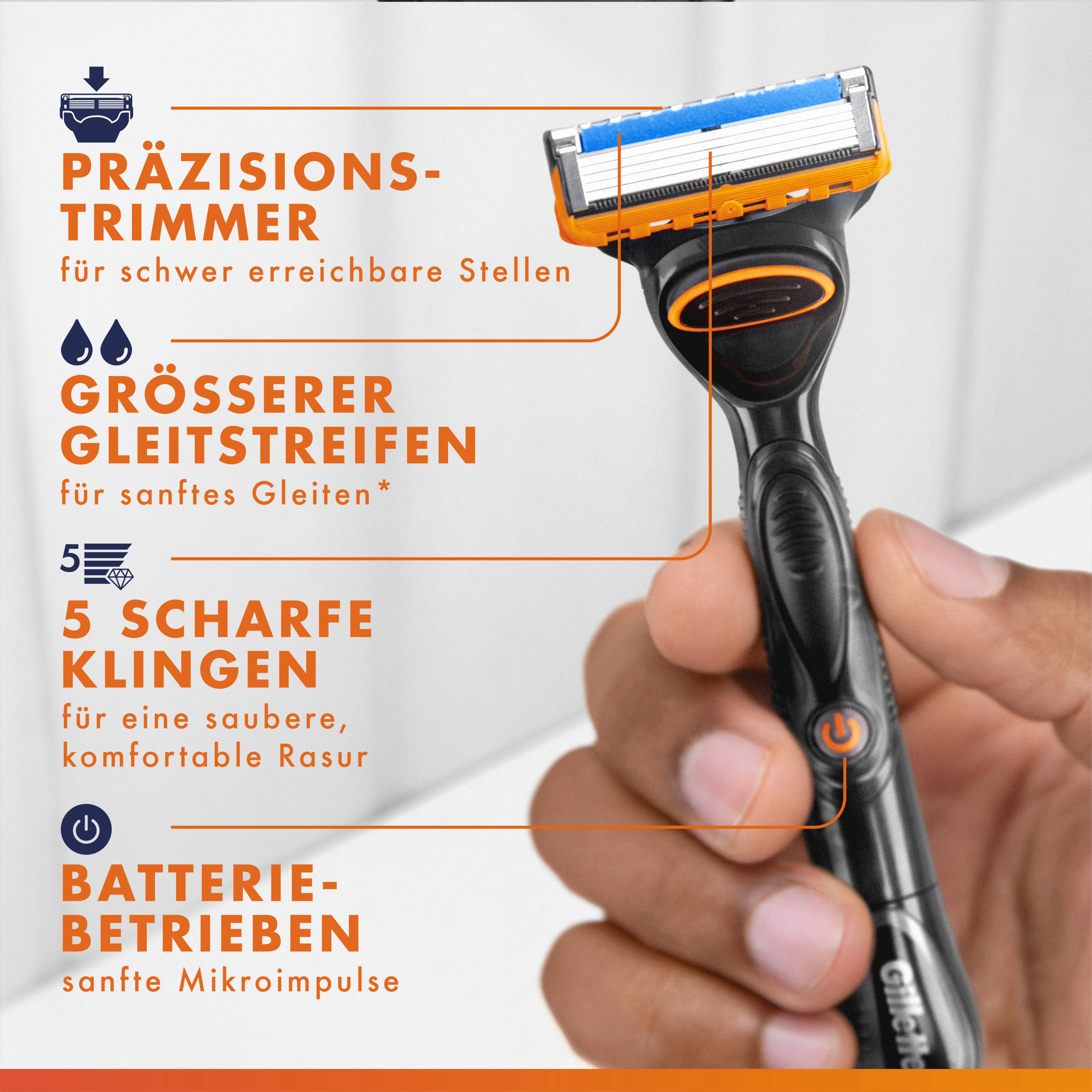 Gillette Fusion5 Rasierklingen, 20 ORIGINAL Ersatzklingen, Klingen