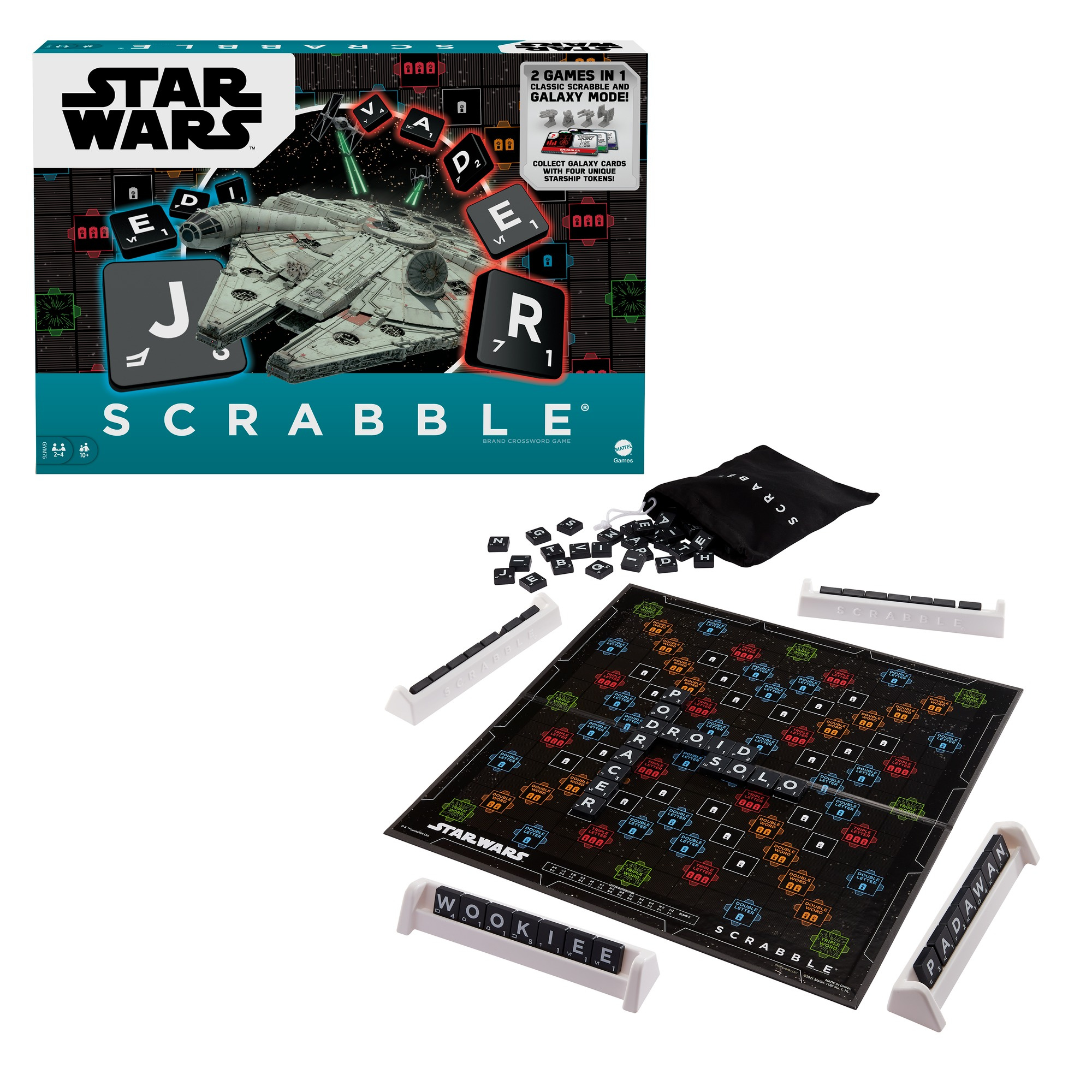 Scrabble Star Wars Edition Family Board Game With Galaxy Cards
